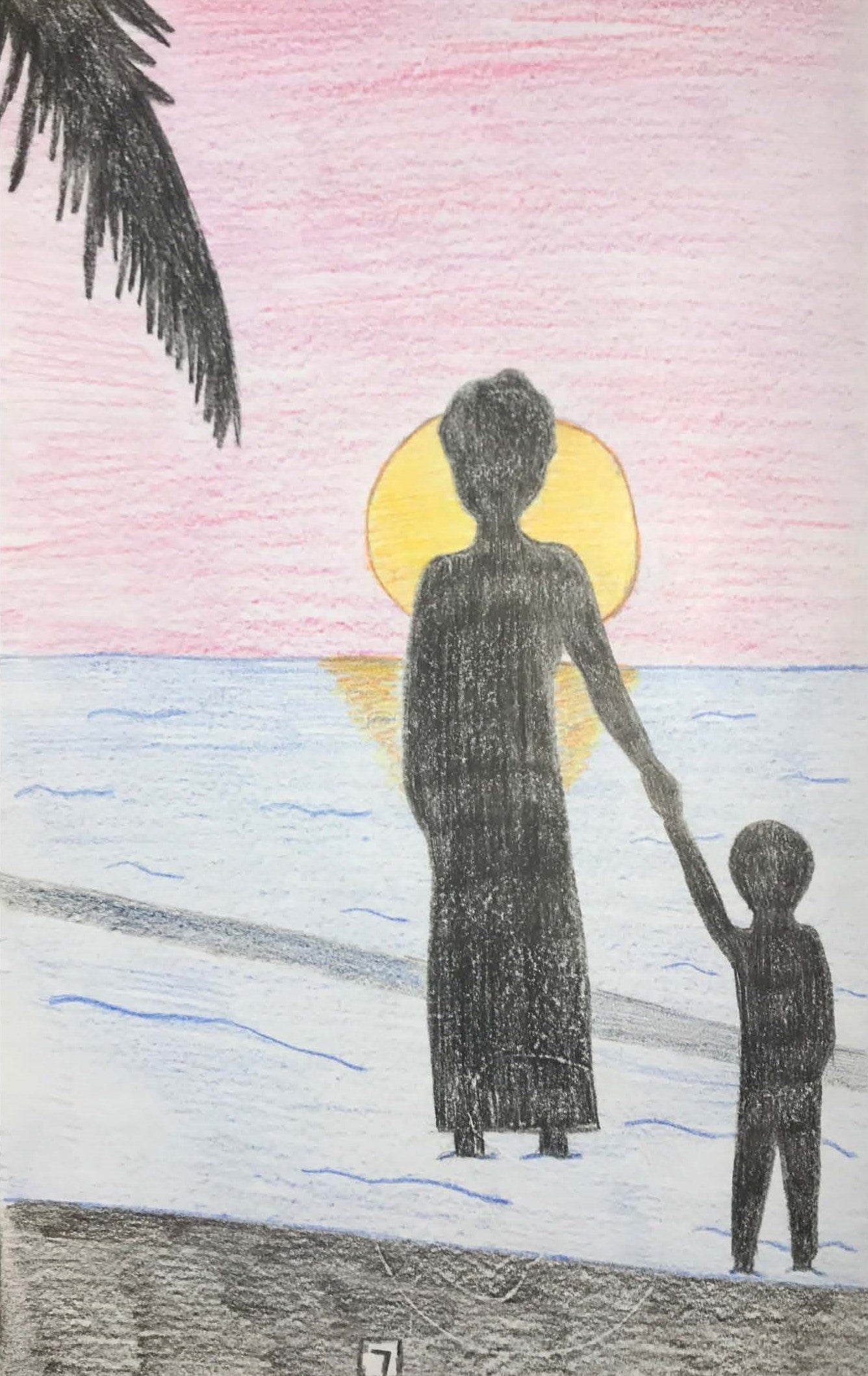 Sycorax and Caliban. Drawing by Mary Olsen, 2020. Image reproduced with permission.